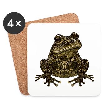 Frog Animal - Coasters (set of 4) - white - Front