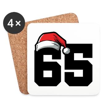 65 Numéro Noël - Dessous de verre (lot de 4) - blanc - Devant