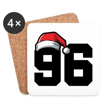 96 Numéro Noël - Dessous de verre (lot de 4) - blanc - Devant
