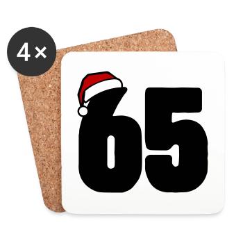 65 Number Christmas - Coasters (set of 4) - white - Front