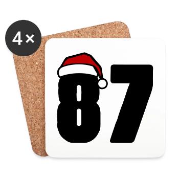 87 Number Christmas - Coasters (set of 4) - white - Front