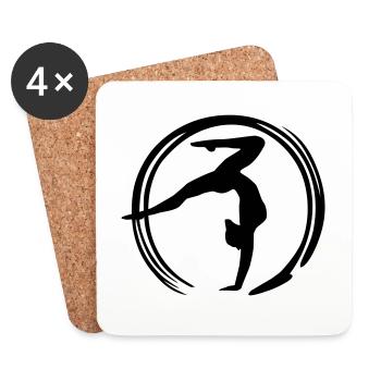 Gymnastics, gymnast, gymnast - Coasters (set of 4) - white - Front