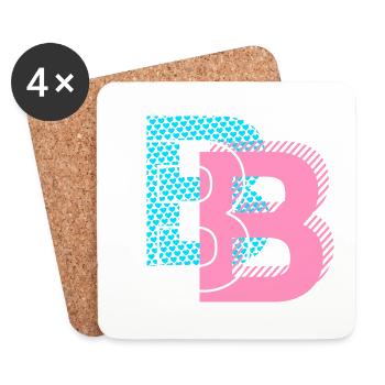 B wie Buchstabe - Untersetzer (4er-Set) - Weiß - Vorne
