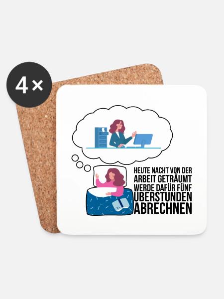 Kollege Büro Geschenk - Untersetzer (4er-Set) - Weiß