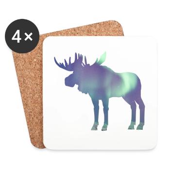 Elk Northern Lights - Coasters (set of 4) - white - Front