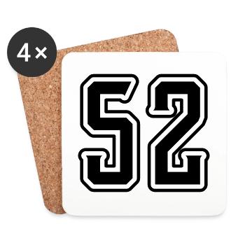 52 Number Symbol - Coasters (set of 4) - white - Front