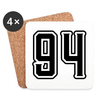 94 Number Symbol - Coasters (set of 4) - white - Front
