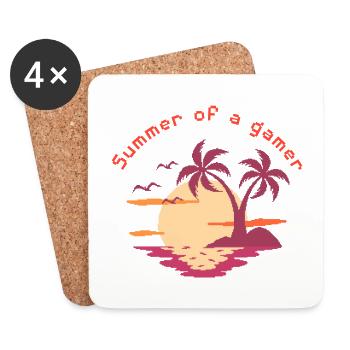 A summer of gamer - Coasters (set of 4) - white - Front