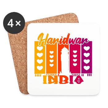 Haridwar India Sunset - Coasters (set of 4) - white - Front