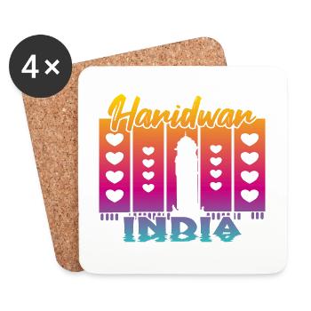 Haridwar India Sunset - Coasters (set of 4) - white - Front