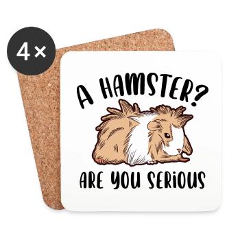 Nagetier Meerschwein Meerschweinchen - Untersetzer (4er-Set) - Weiß - Vorne
