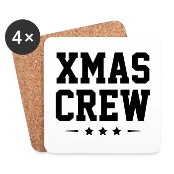 Xmas Crew Christmas Party Team - Coasters (set of 4) - white - Front