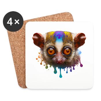 Conception Tarsier - Dessous de verre (lot de 4) - blanc - Devant