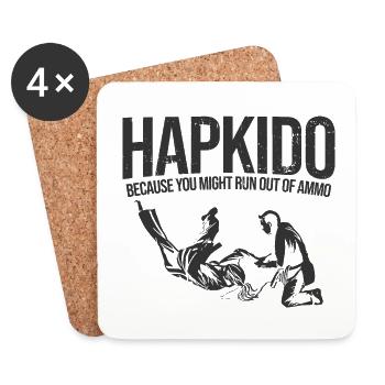 Koreanischer Kampfsport Hapkido - Untersetzer (4er-Set) - Weiß - Vorne