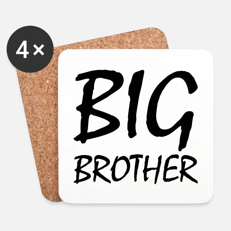 Big brother - Untersetzer (4er-Set) - Weiß