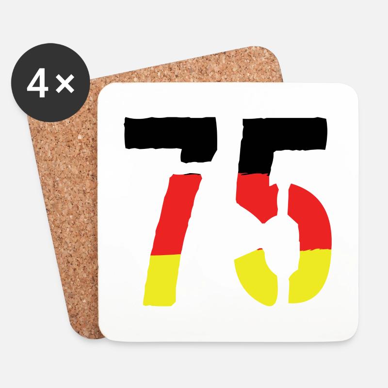 75 Zahl Symbol Germany - Untersetzer (4er-Set) - Weiß