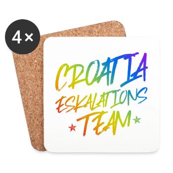 Kroatien Eskalation - Untersetzer (4er-Set) - Weiß - Vorne