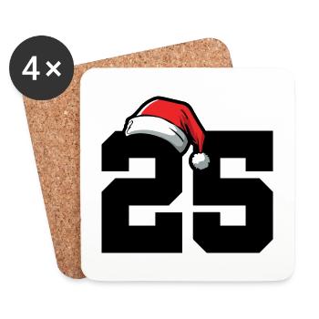25 Number Christmas - Coasters (set of 4) - white - Front