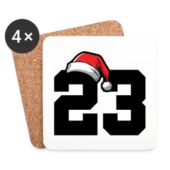 23 Numéro Noël - Dessous de verre (lot de 4) - blanc - Devant