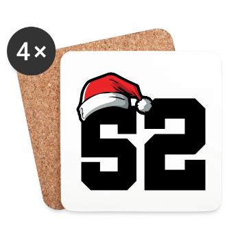 52 Numéro Noël - Dessous de verre (lot de 4) - blanc - Devant
