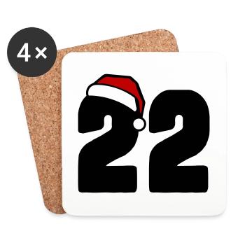 22 Number Christmas - Coasters (set of 4) - white - Front