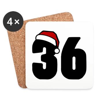 36 Number Christmas - Coasters (set of 4) - white - Front