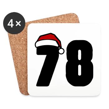 78 Number Christmas - Coasters (set of 4) - white - Front