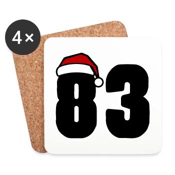 83 Numéro Noël - Dessous de verre (lot de 4) - blanc - Devant