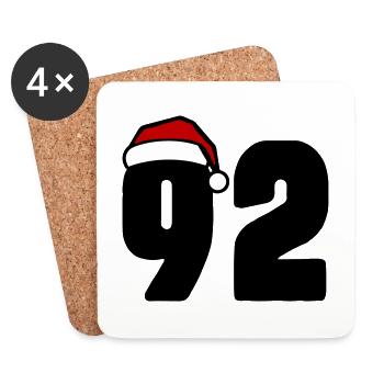 92 Number Christmas - Coasters (set of 4) - white - Front