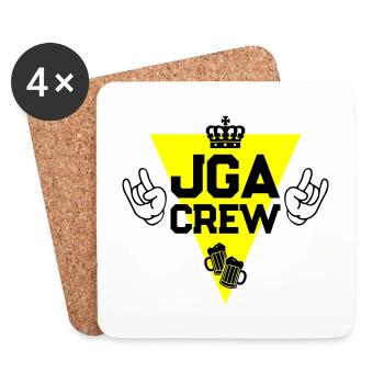 Bachelor Party Jga Crew Saying - Coasters (set of 4) - white - Front