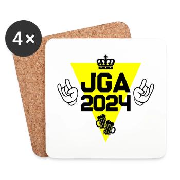 Bachelor Party Bachelor Party 2024 Party - Coasters (set of 4) - white - Front