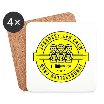 Enterrement de vie de garçon Crew Groom Enterrement de vie de garçon - Dessous de verre (lot de 4) - blanc - Devant