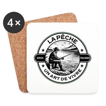 Fishing, a way of life - Coasters (set of 4) - white - Front
