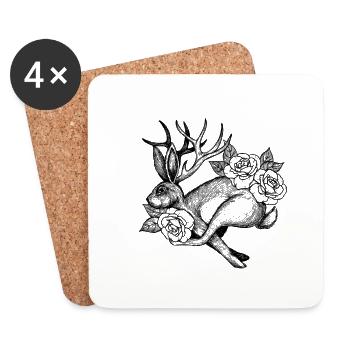 Wolpertinger - Coasters (set of 4) - white - Front