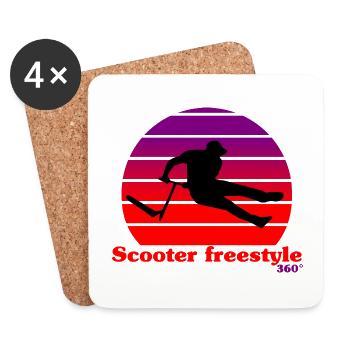 Scooter freestyle sushi - Coasters (set of 4) - white - Front