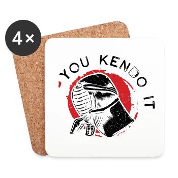Kendo You Kendo It Für Japanischer Schwertkampf Fa - Untersetzer (4er-Set) - Weiß - Vorne