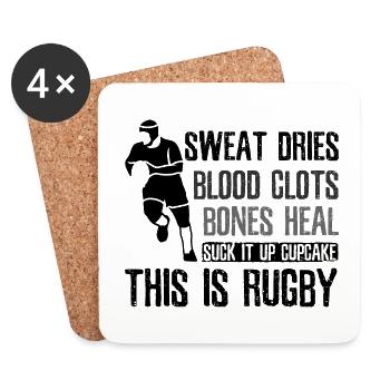 Rugby Rugby - Untersetzer (4er-Set) - Weiß - Vorne