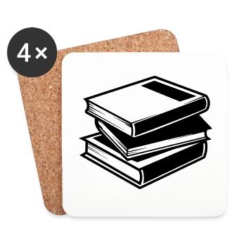 Lire des livres - Dessous de verre (lot de 4) - blanc - Devant