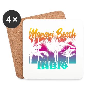 Marari Beach India - Untersetzer (4er-Set) - Weiß - Vorne