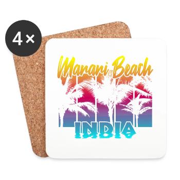 Marari Beach India - Untersetzer (4er-Set) - Weiß - Vorne