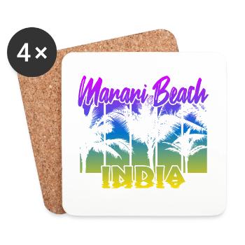 Marari Beach India - Untersetzer (4er-Set) - Weiß - Vorne