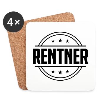 Rentner Rente - Untersetzer (4er-Set) - Weiß - Vorne