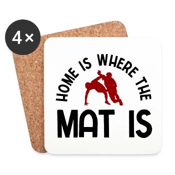 Grappling Martial Arts Wrestling - Untersetzer (4er-Set) - Weiß - Vorne