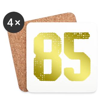 85 number jersey - Coasters (set of 4) - white - Front