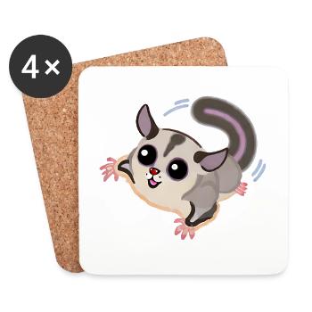 Sugar Glider - Coasters (set of 4) - white - Front