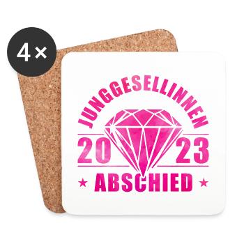 Junggesellinnenabschied Jga 2023 - Untersetzer (4er-Set) - Weiß - Vorne