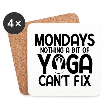 Yogalehrer Spruch Für Yogi Yoga - Untersetzer (4er-Set) - Weiß - Vorne