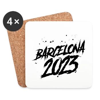 Barcelona 2023 - Untersetzer (4er-Set) - Weiß - Vorne