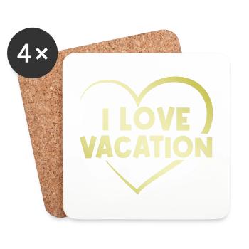 I love holiday heart - Coasters (set of 4) - white - Front