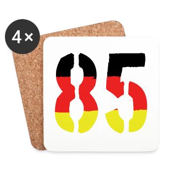 85 Symbole numérique Allemagne - Dessous de verre (lot de 4) - blanc - Devant